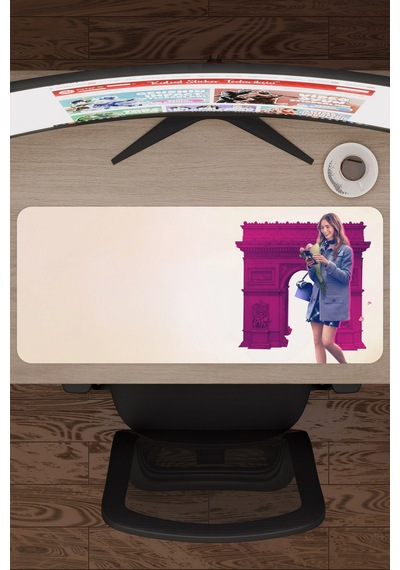 Emily İn Paris V3 70x30 Xl Gaming Kauçuk Kaymaz Taban Mouse Pad Fare Altlığı