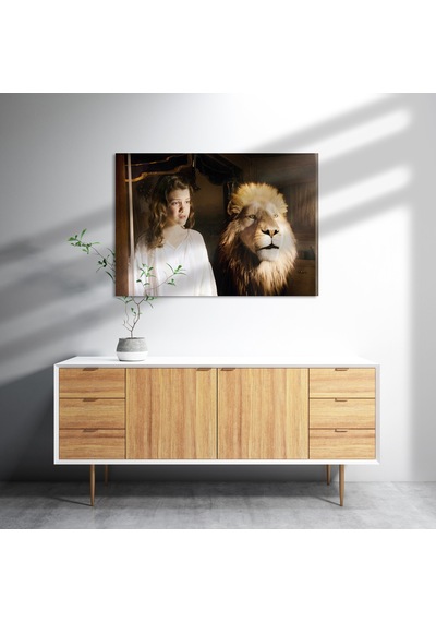 Cakasepetim Narnia Günlükleri Aslan Ve Kız Ahşap Mdf Tablo