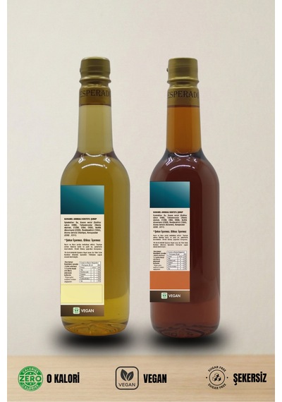 Şekersiz Sugar Free Vanilya Karamel Aromalı Kahve Şurubu 750 Ml X 2 Adet Diğer