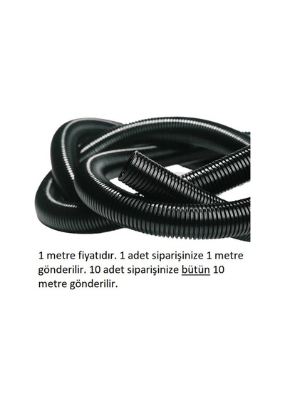 17mm Yarıksız Spiral Boru Kablo Izolasyon Hortumu Siyah Esnek