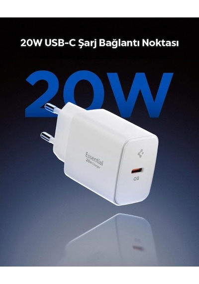 Spigen 20w Usb-c Mini Hızlı Şarj Aleti/şarj Isısını Düşürür Gan Destekli Akım Korumalı Güç Adaptörü İphone & Android & İpad Type-c Ee201 White - Ach08701 Spigen 20w Usb-c Mini Hızlı Şarj Aleti/şarj Isısını Düşürür Gan Destekli Akım Korumalı Güç Adaptörü İphone & Android & İpad Type-c Ee201 White - Ach08701