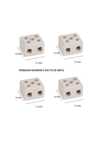 Porselen Klemens 2 No 2'li 4 Adet