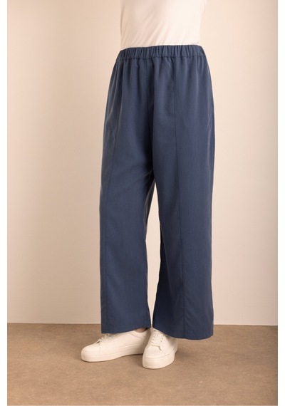 Aker Lacivert Beli Lastikli Cotton Pantolon Lacivert Lacivert