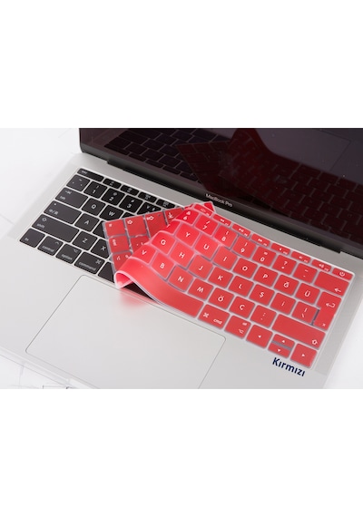 Apple Uyumlu MacBook Pro Klavye Koruyucu 13Inc A1708 12Inc A1534 Türkçe Baskı Şeffaf