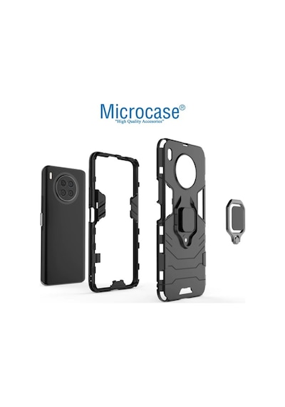 Microcase Huawei Nova 8I Batman Yüzüklü Armor Kilif - Siyah 537571122