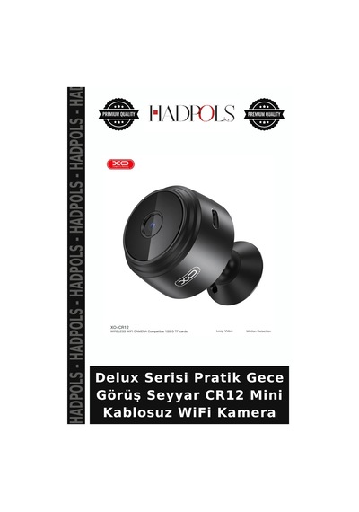 Delux Serisi Pratik Gece Görüş Seyyar Cr12 Mini Kablosuz Wifi Kamera Belirtilmemiş