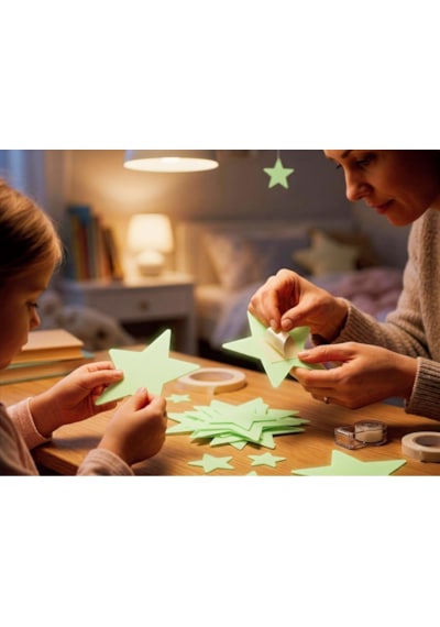 Merty Avm Fosforlu Yıldız Sticker Seti 305 Parça Mega Set Karanlıkta Parlayan Yıldızlar Çocuk Odası Süsü 01