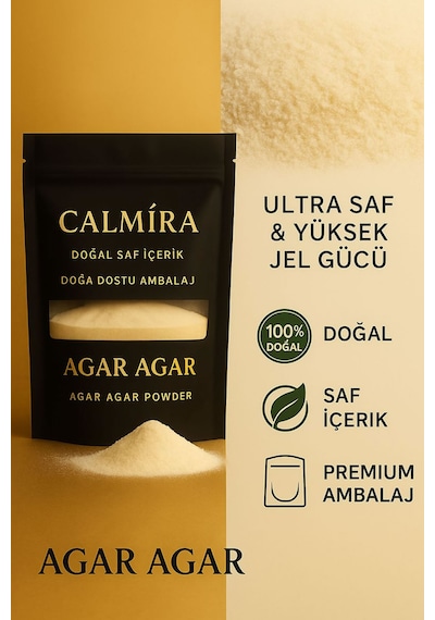 Calmira Agar Agar 900 Blom 85gr Su Yosunu Özütü Bitkisel Jelatin