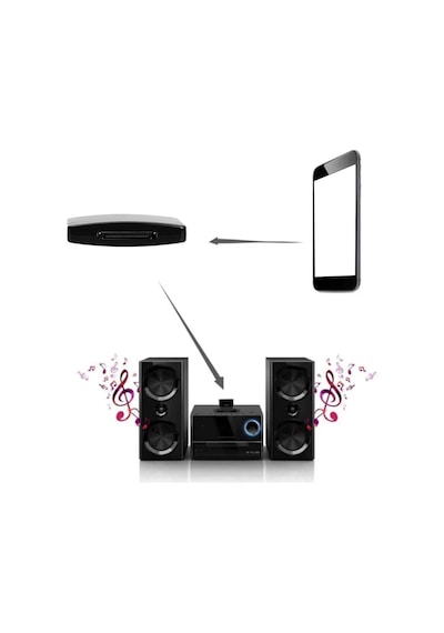 30 Pin Bluetooth Adaptörü, 4 Mbps Ses Alıcısı Bluetooth 5.0 Ile Müzik Alıcısı A2dp V1.2 Telefon Için Kablosuz Ses Adaptörü, Dock Için
