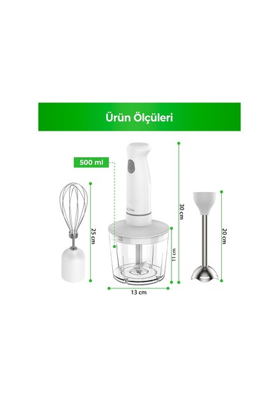 Kiwi KC-8219H 500 W El Blender Seti