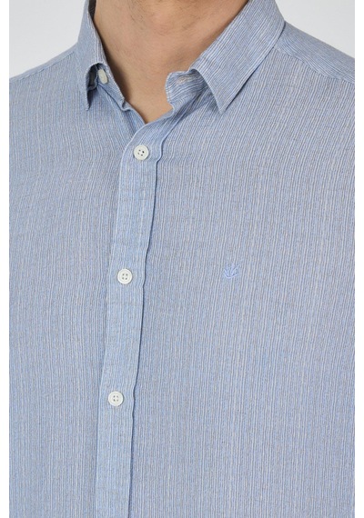 İmza Koyu Mavi Uzun Kol Baskılı Cepsiz Keten Casual Slim Fit Gömlek 1004250112 Koyu Mavi İmza Koyu Mavi Uzun Kol Baskılı Cepsiz Keten Casual Slim Fit Gömlek 1004250112 Koyu Mavi