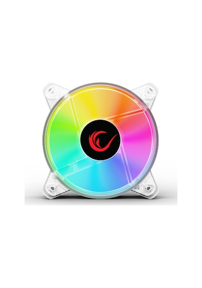 Rampage 6c-121 12cm Rainbow Aydınlatmalı Şeffaf Pc Kasa Fanı