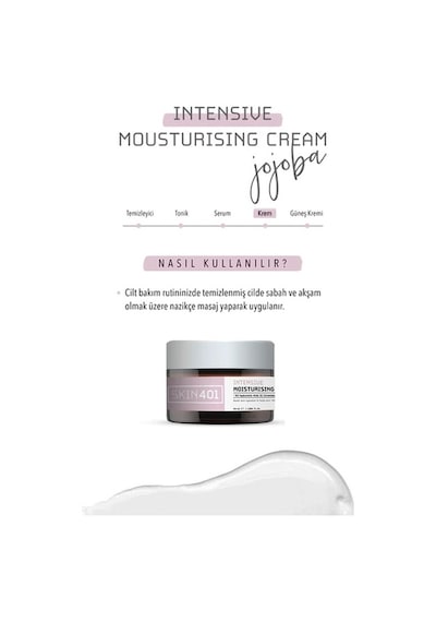 Skin401 Yoğun Nemlendirici ve Bariyer Onarıcı Bakım Kremi 50 ML