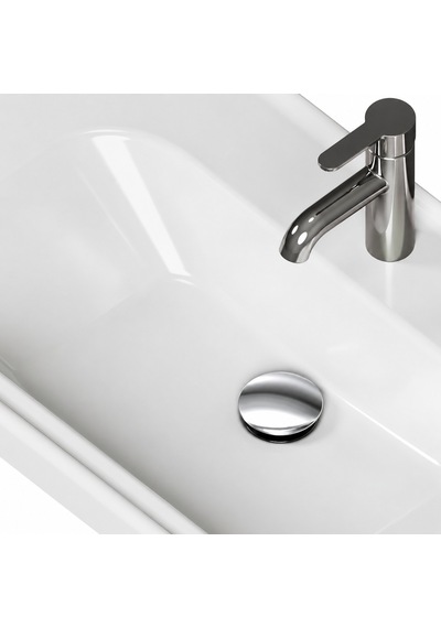 Aqua Bagno Pop-up Sifon, Parlak Krom Başlıklı ,Taşma Deliksiz,  (1 -1/4) , Pis Su Çıkış Borusu Dahil -Set 2 parça Parlak Krom