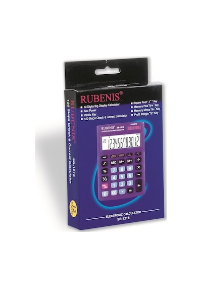 Rubenıs Sb-1216 Hesap Makinesi 12 Hane Çok Renkli