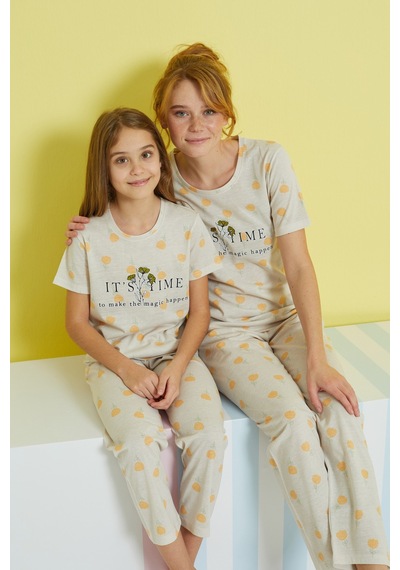 Siyah İnci Çok Renkli Örme Pijama Takım 24107099