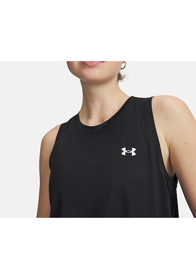 Under Armour Tech Tank Solid Kadın Antrenman Atleti 1383655-001 Siyah Siyah