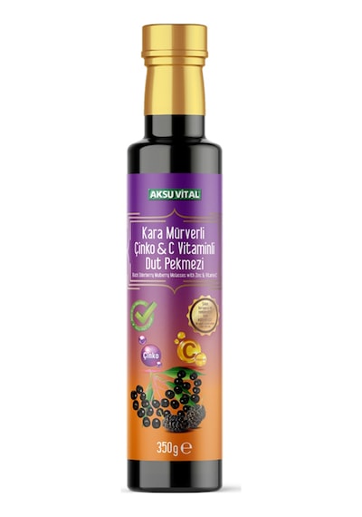 Aksu Vital Kara Mürverli Çinko & C Vitaminli Dut Pekmezi 350 G