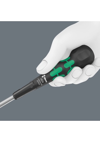 Wera 1834 Kraftform Ballgrip/yumru Saplı Düz Tornavida, 1 X 6 X 100 Mm