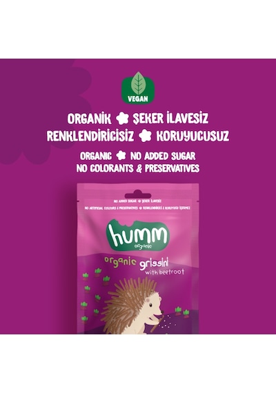 Hummorganic Organik Vegan Pancarlı Grissini Atıştırmalık Paketi - 6 adet