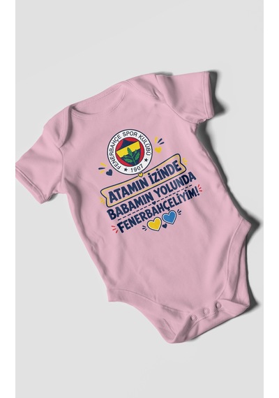 Morivokids Babaya Özel Kısa Kollu Bebek Body %100 Pamuk Zbn275-kk Koyu Pembe