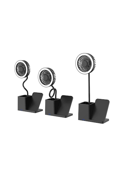 S-link Sl-m9055 10 Watt Kablosuz Şarj İstasyonlu Fanlı Kalemlikli Masa Lambası Siyah Diğer