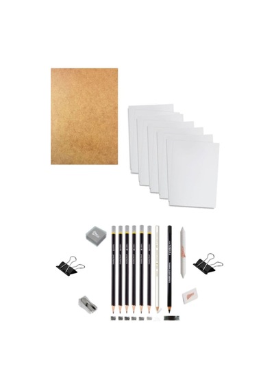Karakalem Eskiz Çizim 35x50 Duralit Set