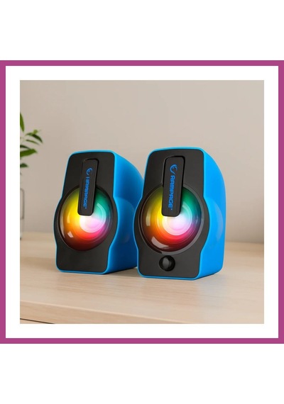 Gees Global Usb Rgb Işıklı 1+1 6w Multimedya Hoparlör Seti Gbzs