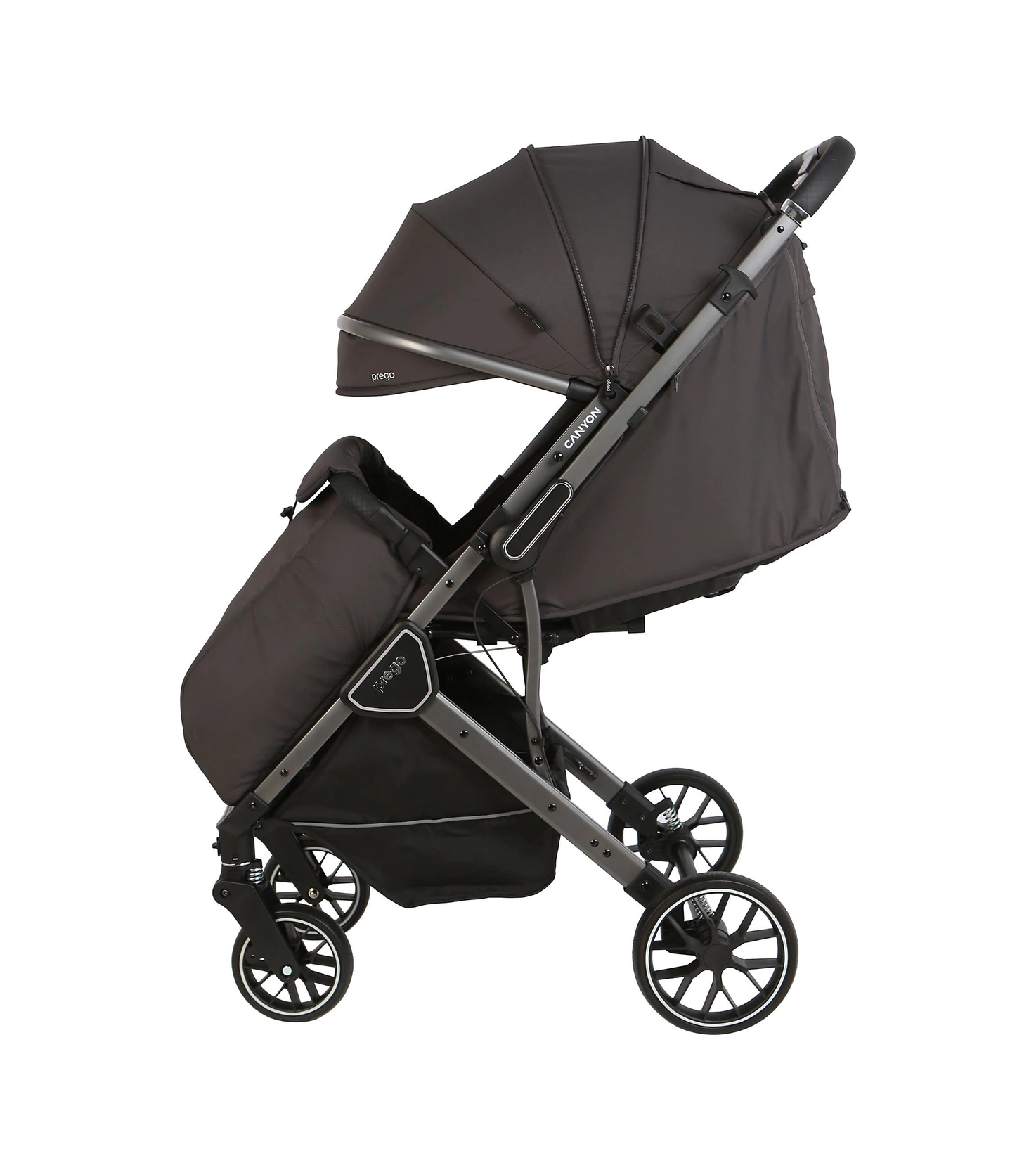 Prego Canyon Koldan Çift Yönlü Kabin Boy Bebek Arabası Gri