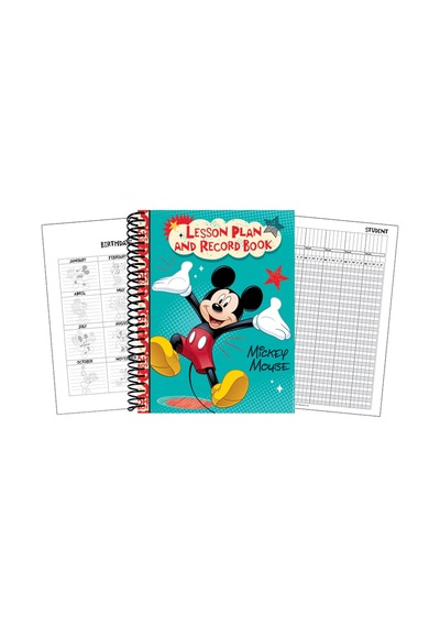 Mickey Mouse - Mickey 40 Week Lesson Plan And Record Book, Measures 22cm X 28cm Çok Renkli