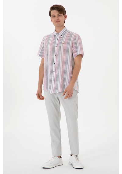 U.s. Polo Assn. Erkek Kırmızı Gömlek Kısa Kollu 50299960-vr030 Kırmızı
