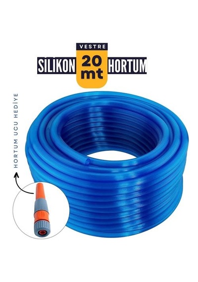 20 Metre Silikonlu Bahçe Hortumu Sulama Aparatı Hediyeli 712342 Renkli