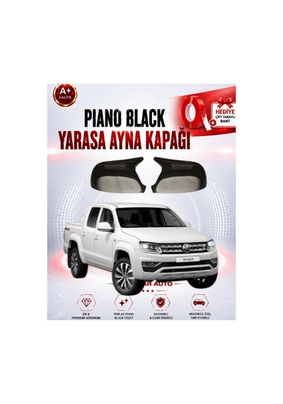 Vw Amarok 2010+ Yarasa Ayna Kapagı P.black