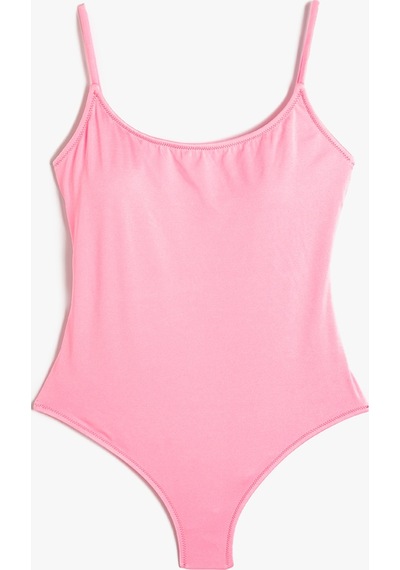 Koton Basic Mayo Askılı U Yaka Kaplı Pembe 4sak20064mm Pembe