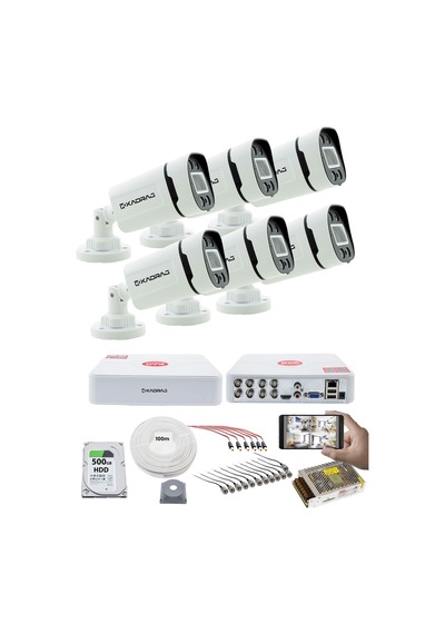 6 Kameralı Set 5mp Sony Seculensli 1080p, 4 Warm Kdj-6s-4w-p-v1