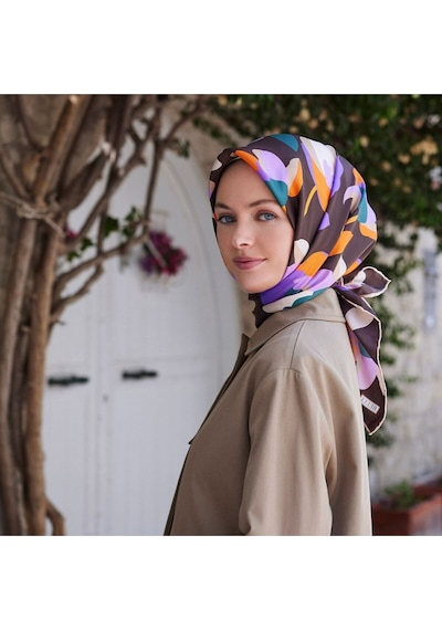 BELLİ Luxury Twill Ipek Eşarp 4040 Çok Renkli
