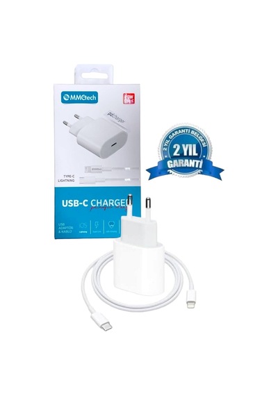Yeni Nesil Iphone Uyumlu Type-c Girişli %100 20w Hızlı Şarj Adaptör Ve Kablo Set Beyaz - 523214530