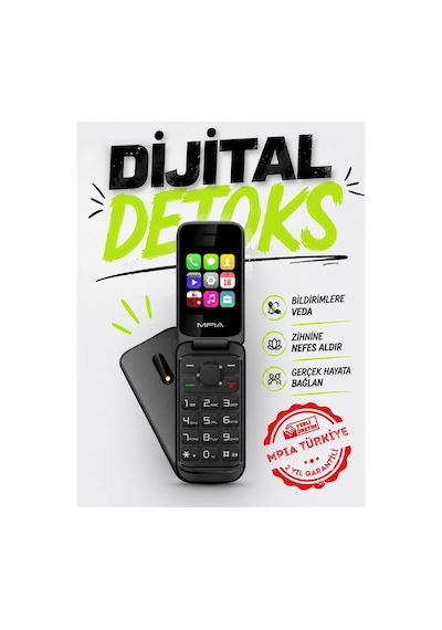 Yerli Üretim Kapaklı Kamerasız Tuşlu Detoks Cep Telefonu Öğrenci Yaşlı Btk 7 Gün Şarj 2 Yıl