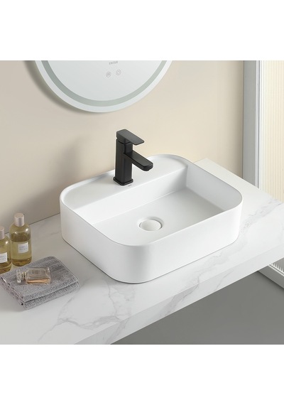 Ey-4720mb Mat Beyaz Tezgah Üstü Lavabo