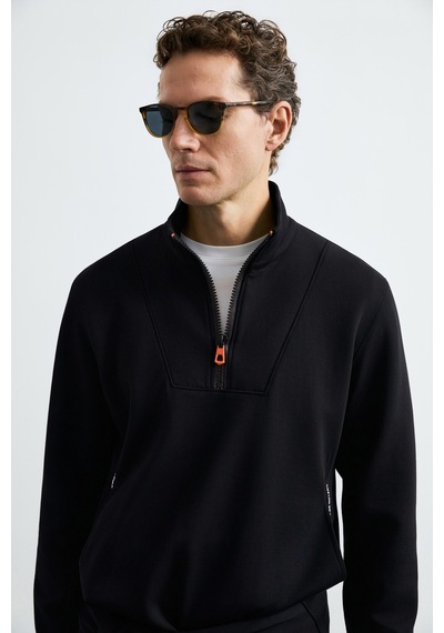 Lufian Wyatt Erkek Sweatshirt 112030206 Siyah