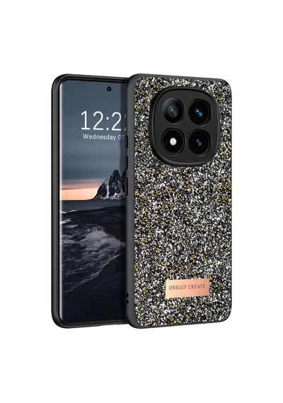 Onegif Xiaomi Redmi Note 14 Pro 4g Bright Simli Kapak - Gümüş 0.2M-Çok Renkli