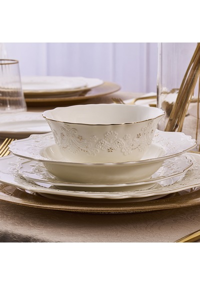 Aryıldız Chiara Gold 54 Parça 12 Kişilik Yemek Takımı Renkli