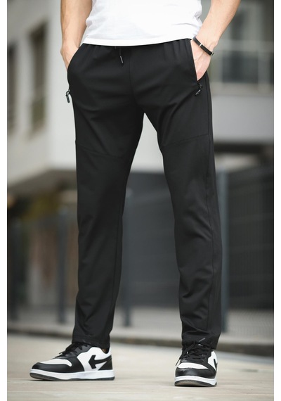Oksit Gervasio Slim Fit Dalgıç Kumaş Kapüşonlu Fermuarlı Erkek Eşofman Takımı 001