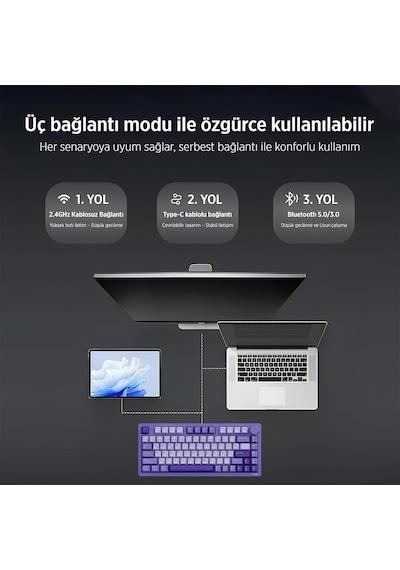 Philips Evnia Spk8618uprh Mekanik Hot Swap Switch Rgb Kablosuz Mor Klavye Spk8618uprh/38