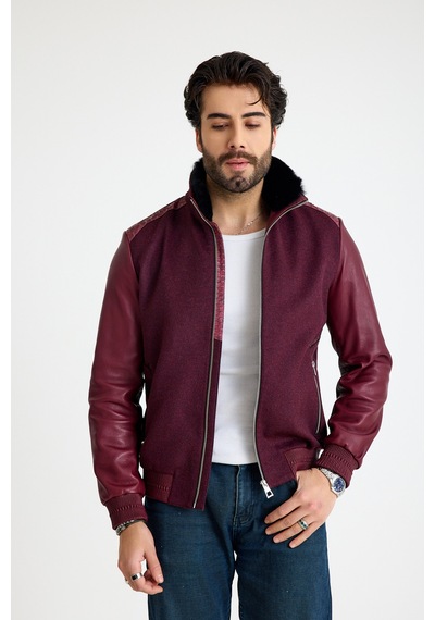 Franko Armondi Klasik Erkek Deri Ceket E49-kd-2916 Bordo