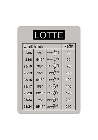 Lotte - Lotte Zımba Makinesi 24/6 Kırmızı