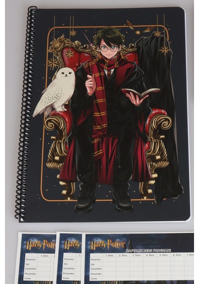 X Dekomus "wizard Icons Collection" Harry Potter Lisanslı 10 Parça Kırtasiye Seti A4 Defter,cetvel,kurşun Kalem,silgi,kalemtraş Altın
