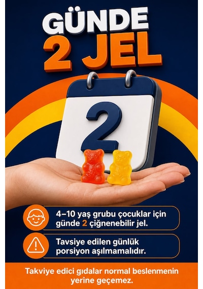 Y'our Gummie Çocuk Multivitamin ve Multimineral Gummies Portakal ve Çilek Aromalı 60 Gummies