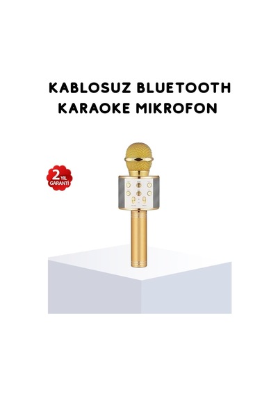 Tr Karaoke Mikrofonu Bluetooth Usb Aux Girişli Yankı Efektli