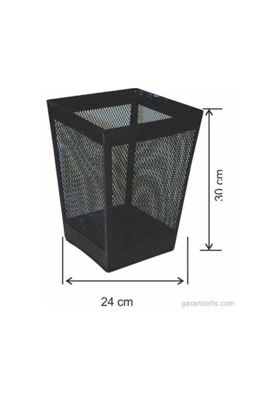 Garanti Metal 1437 Kare Metal Ofis Tipi Çöp Kovası (13 Lt)